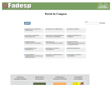 Tablet Screenshot of compras.fadesp.org.br